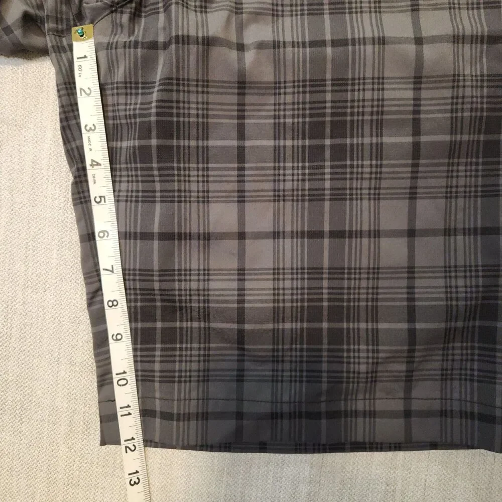 Nike Golf Shorts Dri Fit Tour Performance Plaid Flat Athletic Mens Size 36